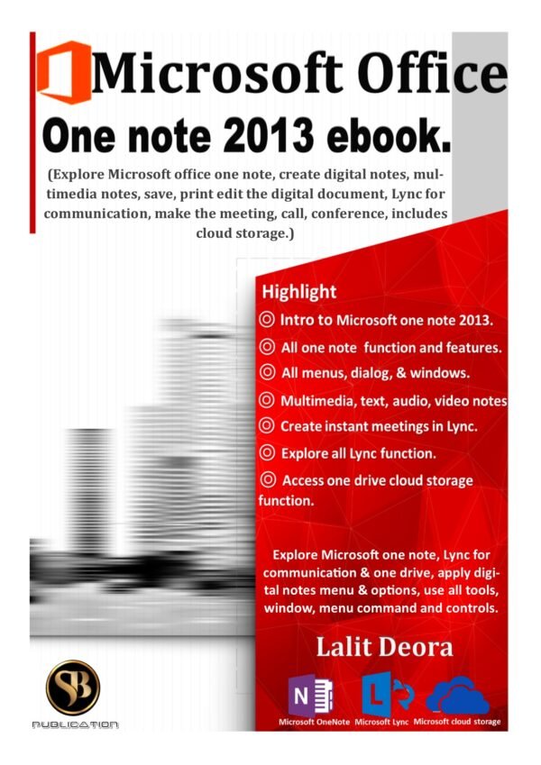 Microsoft office 2013 One note english ebook.